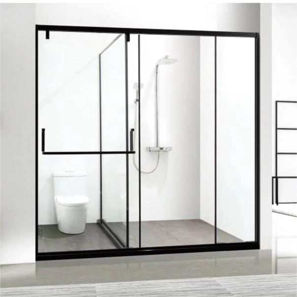 Puerta de baño corredizo negro