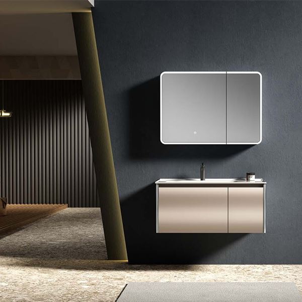 Gabinetes de pared de baño con espejo