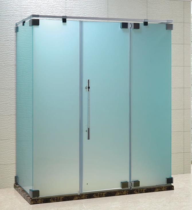 Puertas de ducha de vidrio llenas sin marco rectangulares