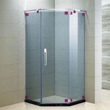 Pantalla de ducha de diamante de bisagra colorida