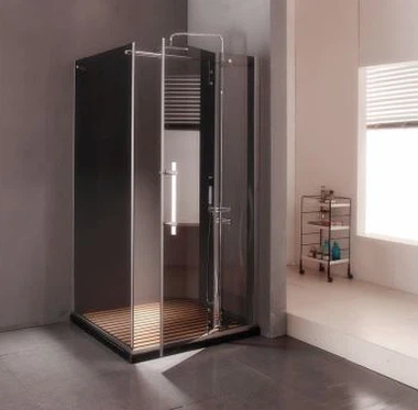 Pantalla de ducha rectangular con panel con bisagras