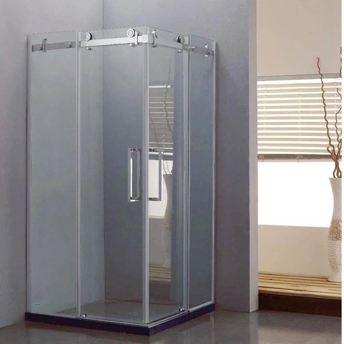 Puertas de ducha de esquina sin marco cuadradas