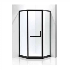Puerta de ducha corredera negra