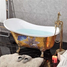 Bañera de oro independiente